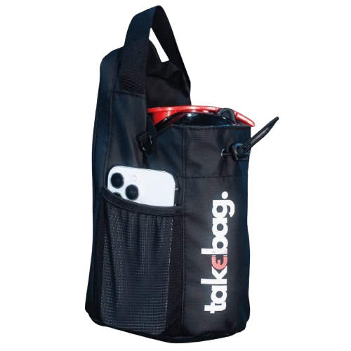 TakeBag presa em um equipamento de academia